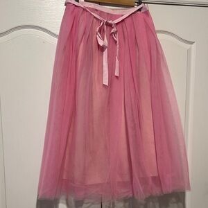 J. Crew Blush Pink Tulle Midi Skirt